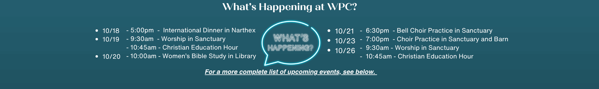 WPC Website Calendar